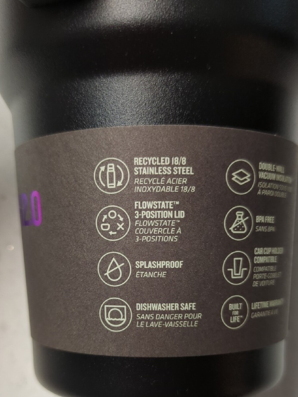 Limited Stanley Black Chroma 30 Oz Travel Tumbler with Iridescent Purple-Blue - Picture 6 of 12